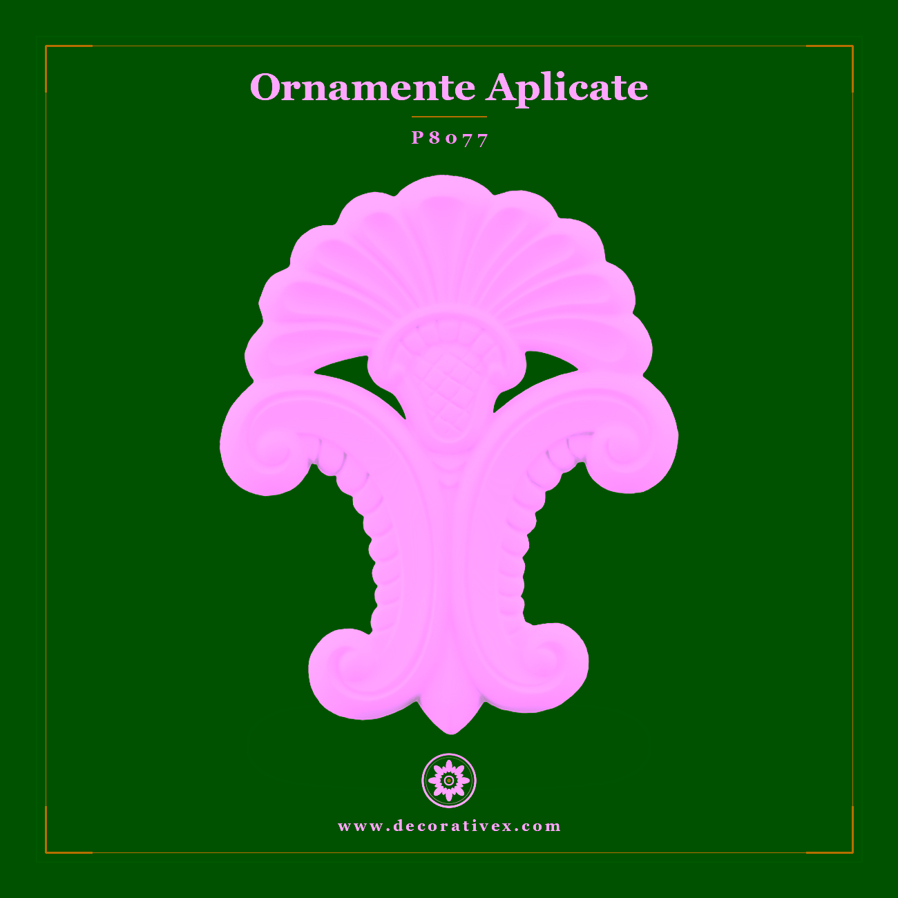 Ornament Decorativ din Poliuretan cu Motive Sculptate