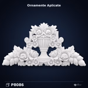 Ornament Decorativ din Poliuretan 23x44 cm cu Motive Florale