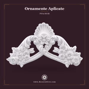 Ornament Decorativ din Poliuretan 29x49 cm cu Relief Floral