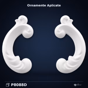 Ornament Decorativ Poliuretan 14x7x2 cm Piese Simetrice