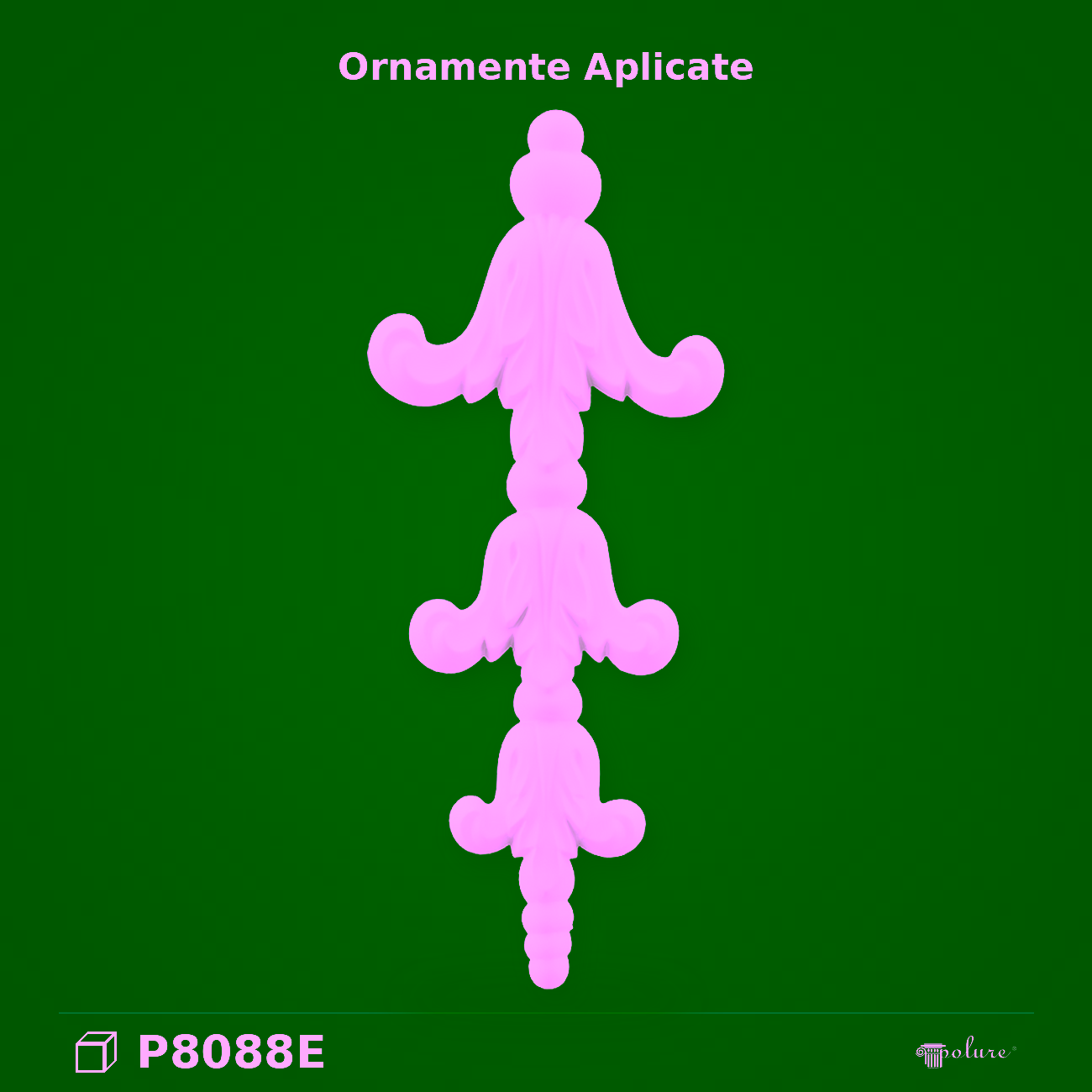 Ornament Decorativ Sculptat din Poliuretan 35x14x2 cm