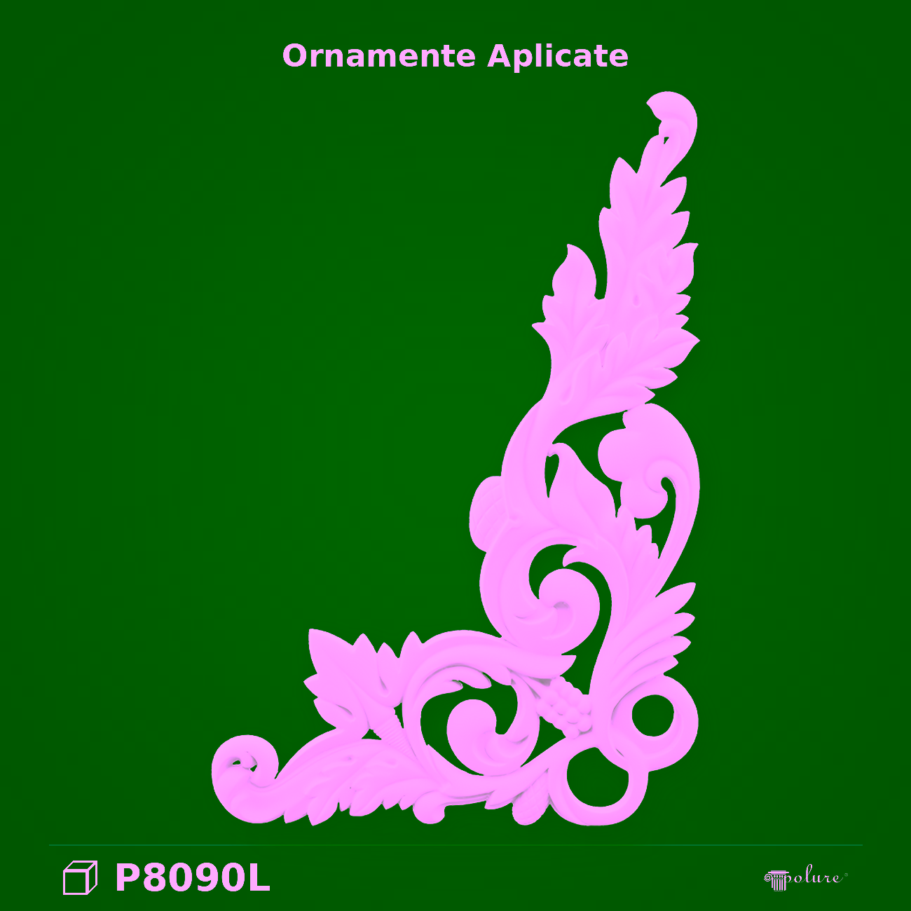 Ornament Decorativ de Colț din Poliuretan 101×67 cm