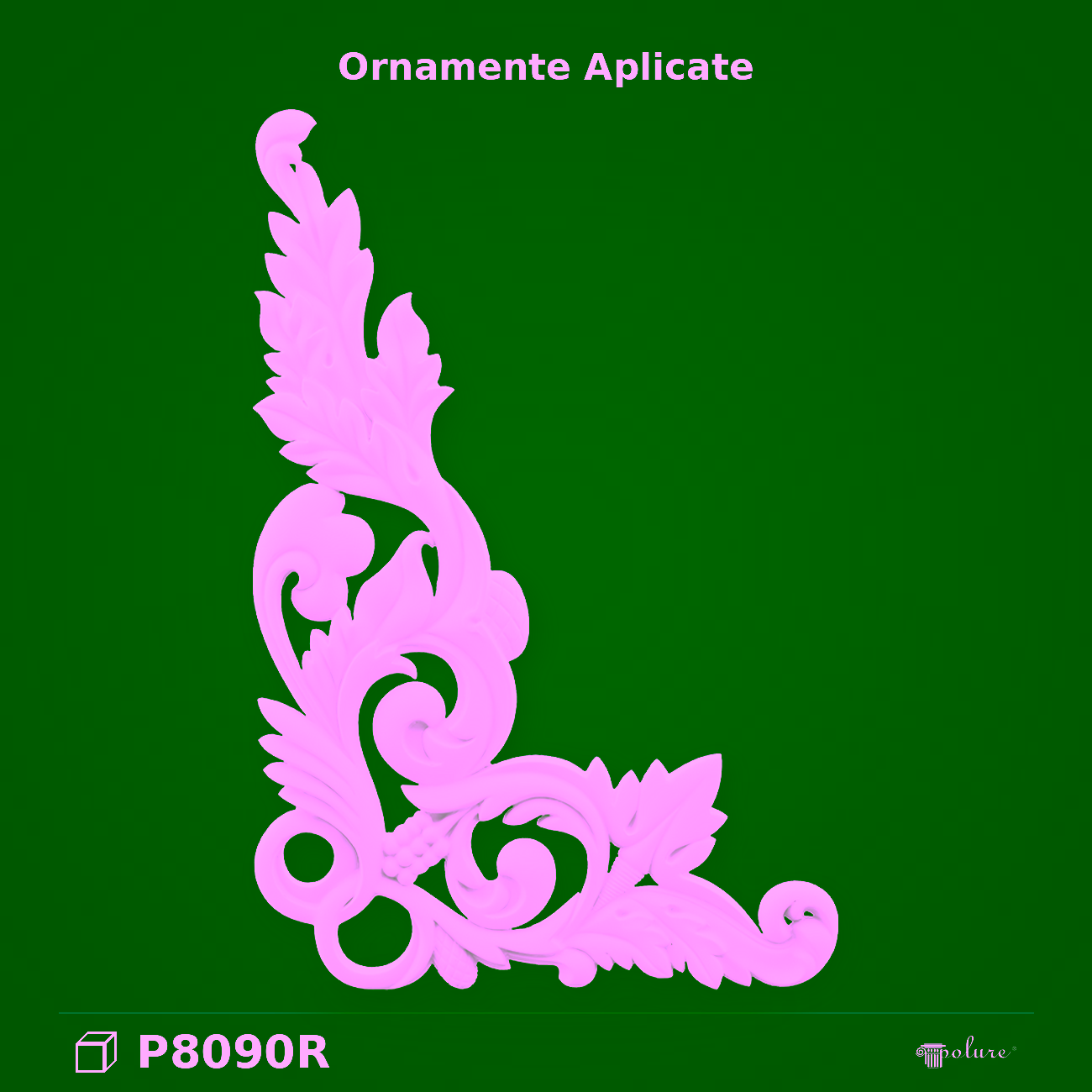 Ornament Decorativ din Poliuretan 101×67 cm Frunze de Acant