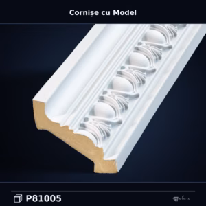 Cornișă Decorativă din Poliuretan cu Model 6x6 cm