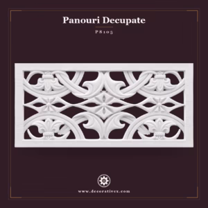 Panou Decorativ Traforat Poliuretan 38x80 cm Motif Sculptat