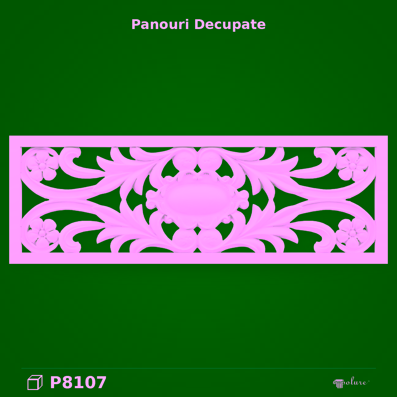 Panou Decorativ Traforat din Poliuretan 36x106x3 cm