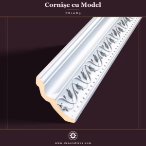Cornișă Decorativă cu Model din Poliuretan 10x10 cm