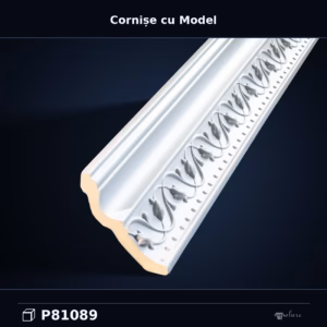 Cornișă Decorativă cu Model din Poliuretan 10x10 cm