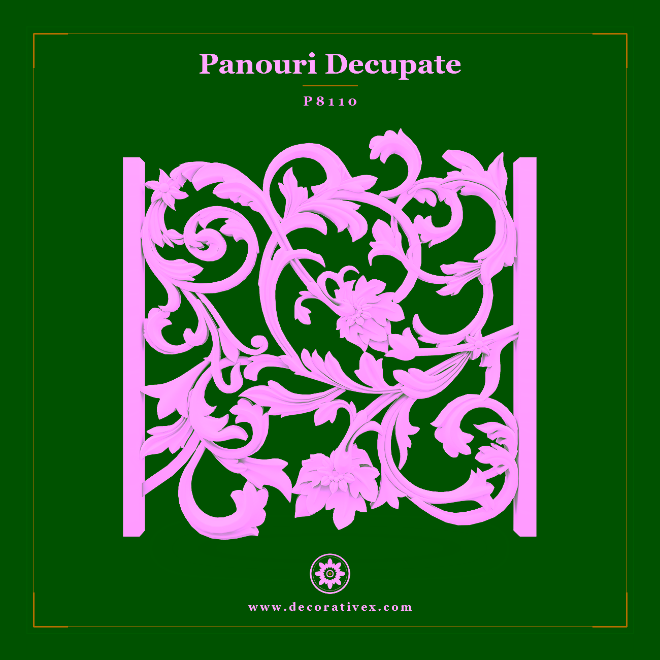 Panou Decorativ Sculptat din Poliuretan 100×99 cm
