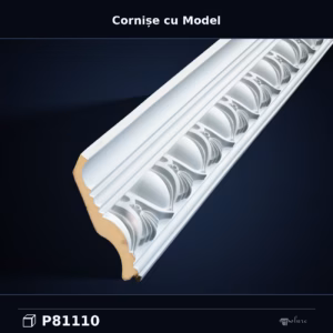 Cornișă Poliuretan cu Model Sculptat 11x11 cm P81110