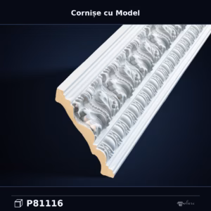 Cornișă Decorativă Cu Model Clasic din Poliuretan 11x11 cm