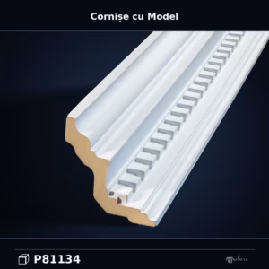 Cornișă Decorativă din Poliuretan Model cu Dentile 13x13 cm