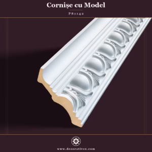 Cornișă Decorativă Poliuretan cu Model Relief 12x15 cm