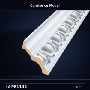 Cornișă Decorativă Poliuretan cu Model Relief 12x15 cm