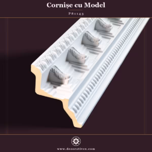Cornișă Decorativă din Poliuretan cu Model 13x14 cm