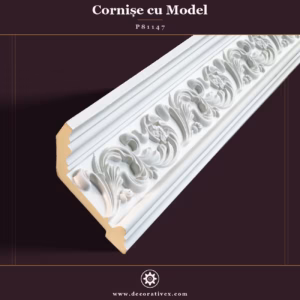 Cornișă din Poliuretan cu Model Reliefat 6x16 cm
