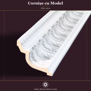 Cornișă Decorativă din Poliuretan cu Model 12x18 cm