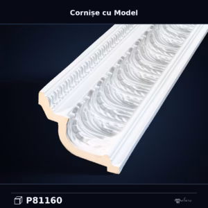 Cornișă Decorativă din Poliuretan cu Model 12x18 cm