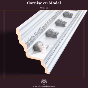 Cornișă Decorativă cu Relief Poliuretan 18x19 cm