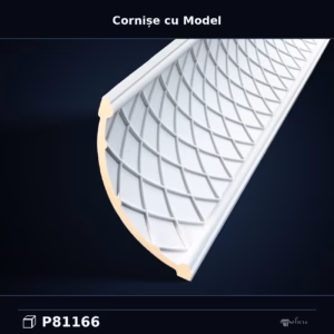 Cornișă Decorativă din Poliuretan Model Romburi 20x20 cm