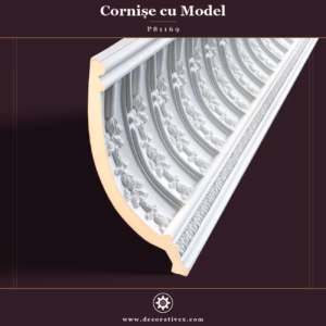 Cornișă Decorativă din Poliuretan cu Relief Clasic 20x30 cm