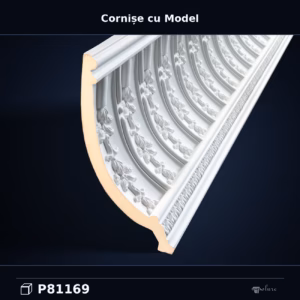 Cornișă Decorativă din Poliuretan cu Relief Clasic 20x30 cm