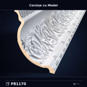 Cornișă Decorativă din Poliuretan cu Model Floral 38x31 cm