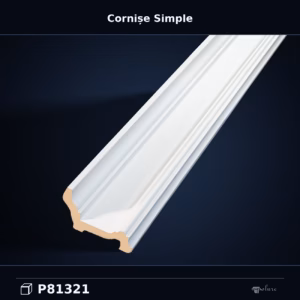Cornișă Netedă din Poliuretan 5x10 cm Profil Tavan