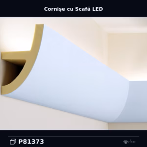 Cornișă din Poliuretan pentru Lumină Indirectă 5x8 cm