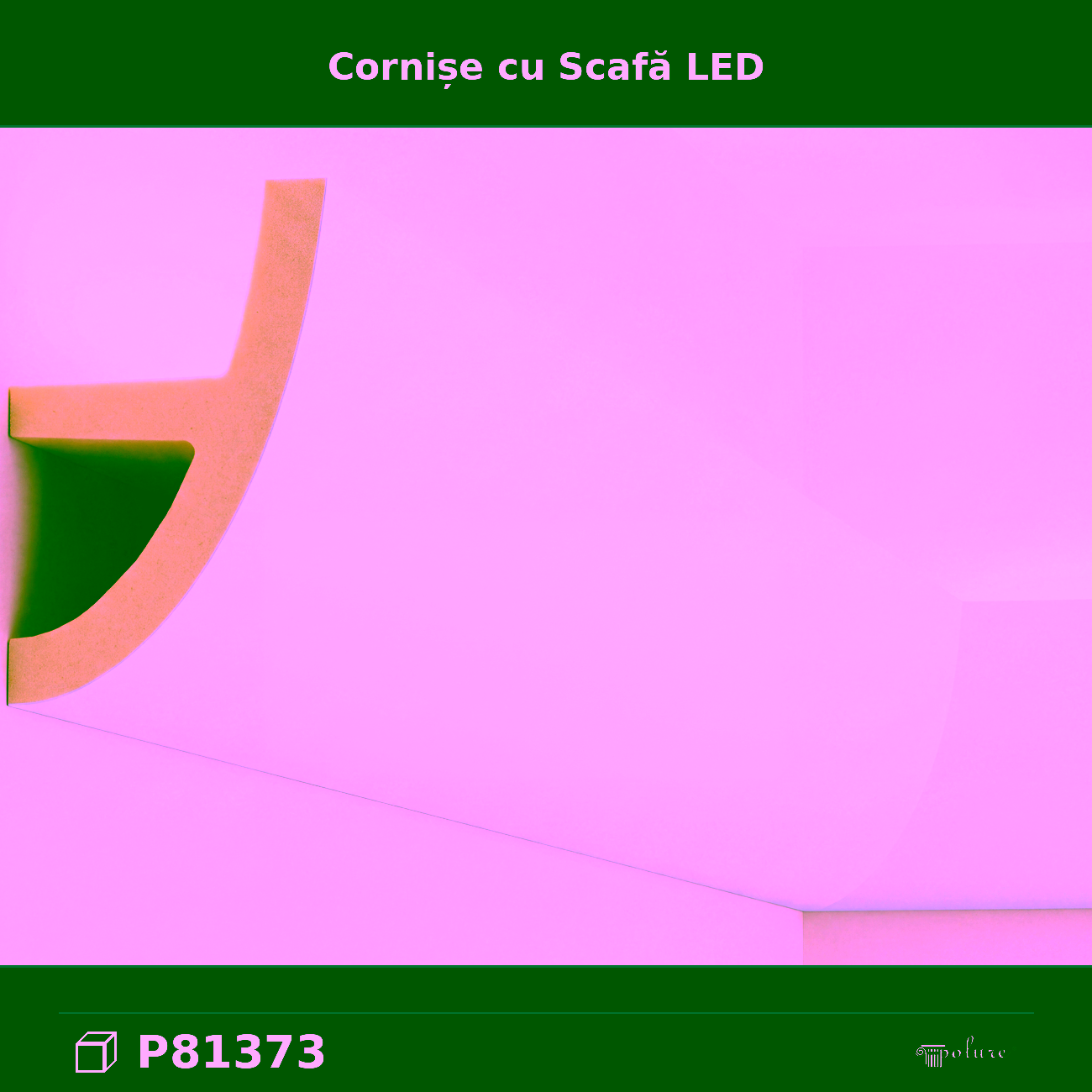 Cornișă din Poliuretan pentru Lumină Indirectă 5×8 cm