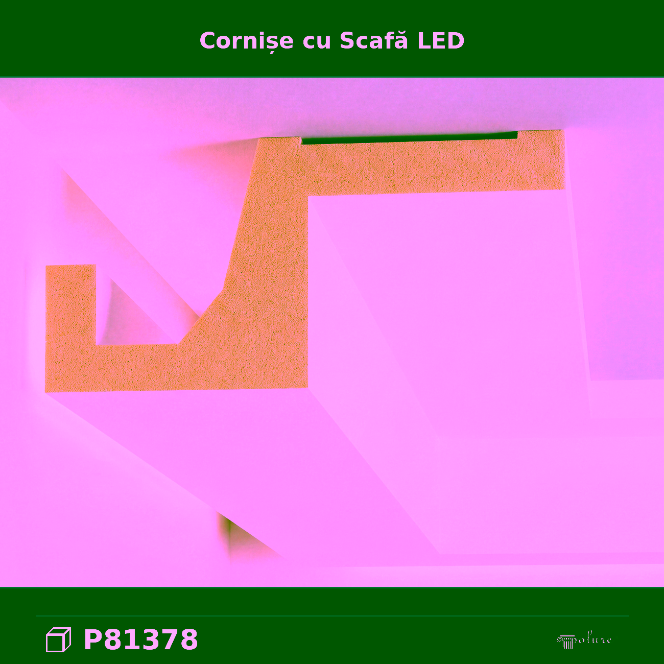 Profil Poliuretan Scafă Lumină Indirectă LED 20×10 cm
