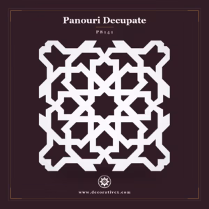 Panou Decorativ Traforat din Poliuretan 62x62 cm Geometric