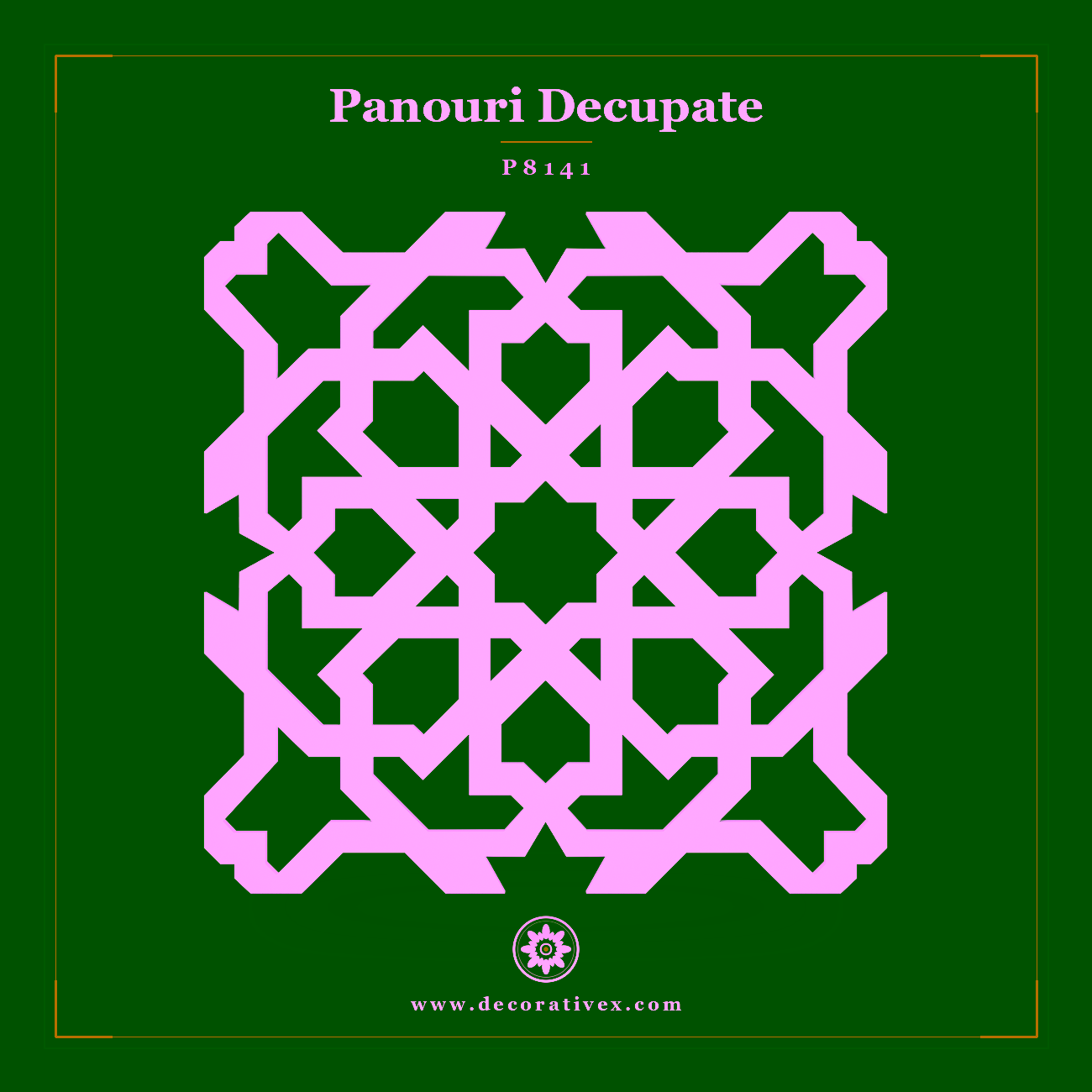 Panou Decorativ Traforat din Poliuretan 62×62 cm Geometric