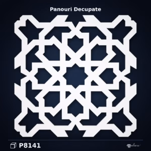 Panou Decorativ Traforat din Poliuretan 62x62 cm Geometric