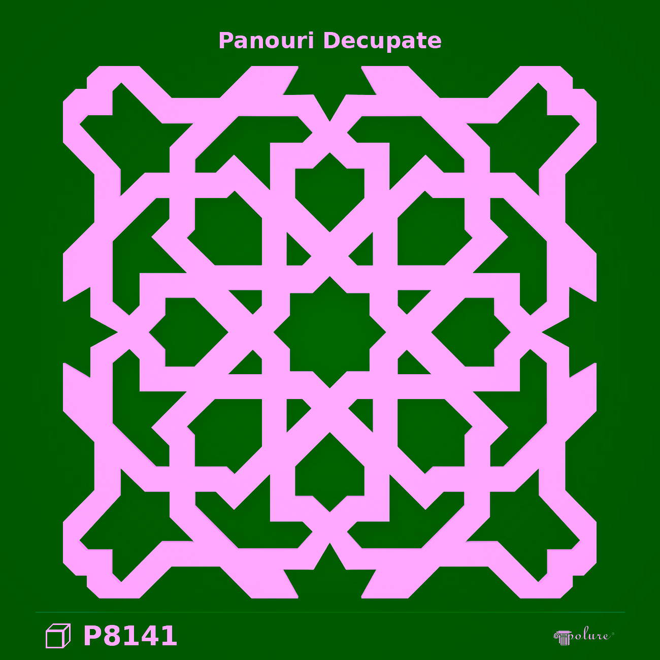 Panou Decorativ Traforat din Poliuretan 62×62 cm Geometric