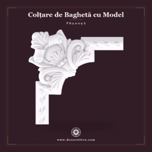 Colțar Profil Decorativ din Poliuretan 30x30 cm Cu Model Sculptat
