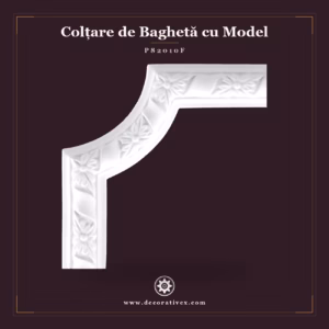 Colțar Decorativ din Poliuretan cu Relief Floral 19x19 cm