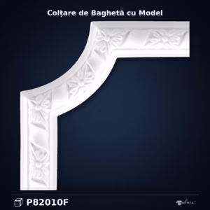 Colțar Decorativ din Poliuretan cu Relief Floral 19x19 cm