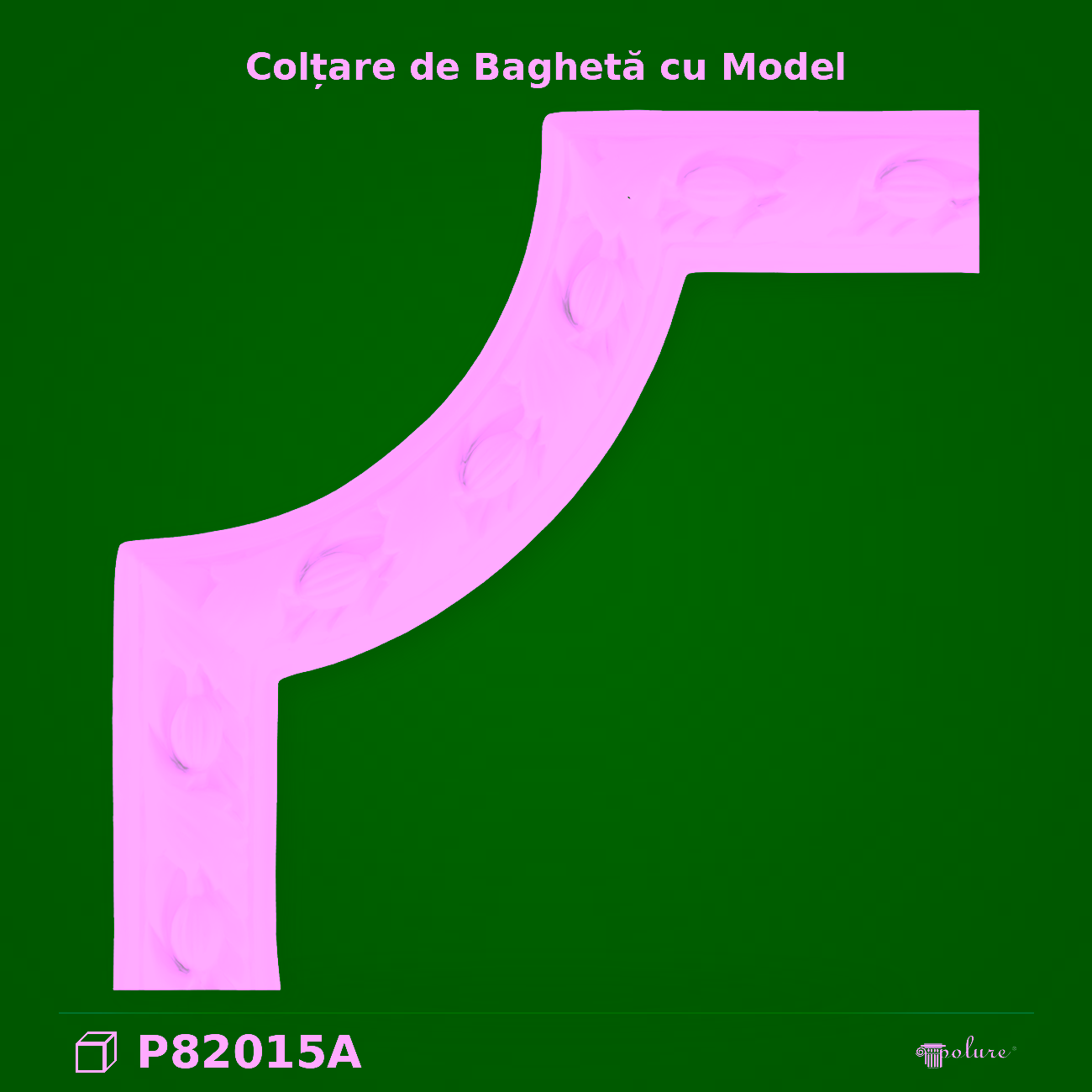 Colțar Baghetă Decorativă Poliuretan 24×24 cm P82015A