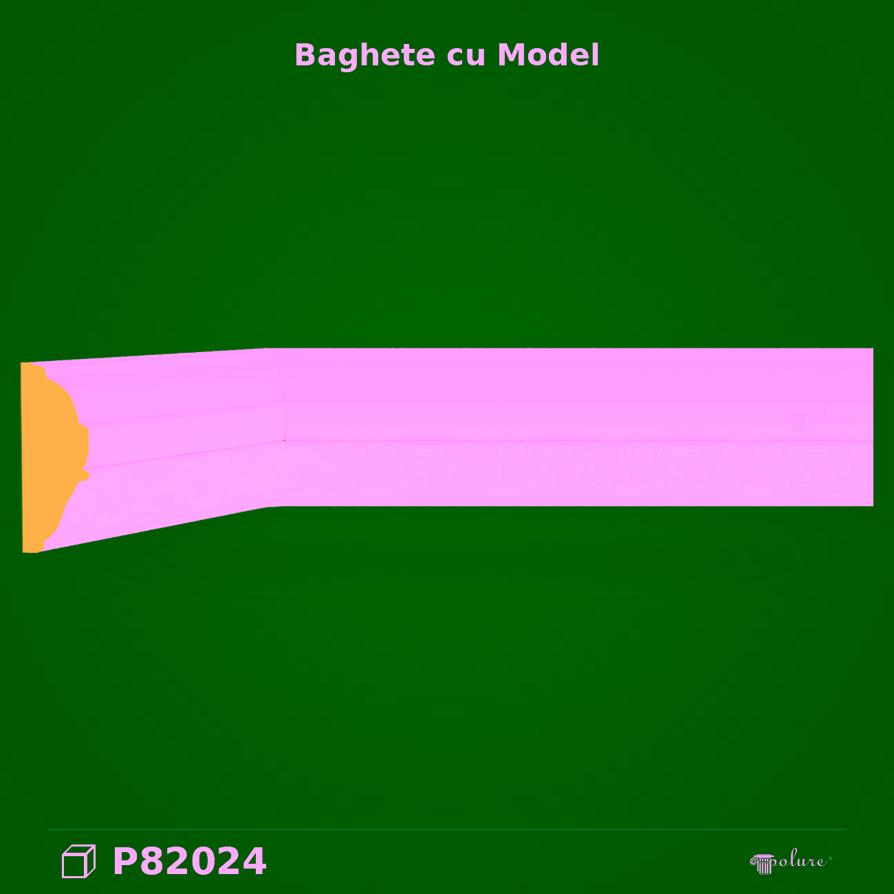 Baghetă Decorativă din Poliuretan Sculptată 6 cm
