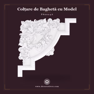 Colțar Decorativ din Poliuretan cu Relief Floral 71x71 cm