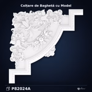 Colțar Decorativ din Poliuretan cu Relief Floral 71x71 cm