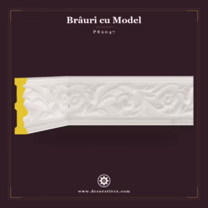 Brâu Decorativ din Poliuretan cu Model Clasic 9x2 cm