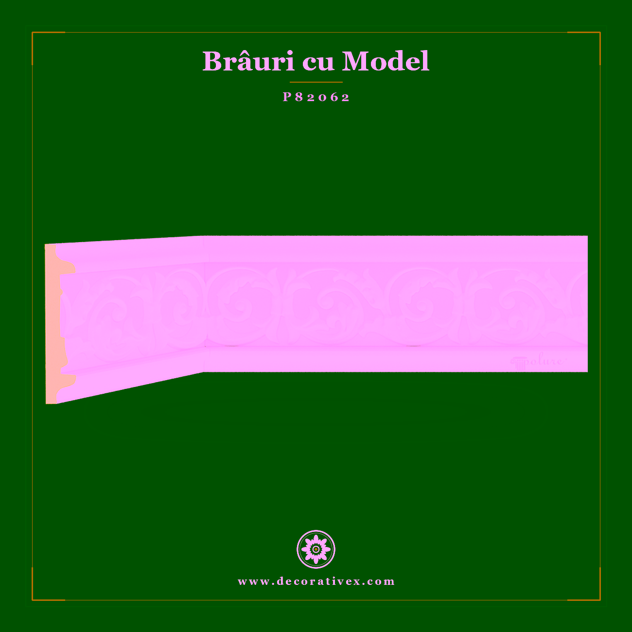Brâu Decorativ din Poliuretan cu Model Clasic 8 cm