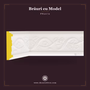 Brâu Decorativ cu Motif Floral din Poliuretan 11 cm