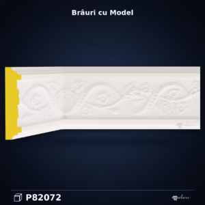 Brâu Decorativ cu Motif Floral din Poliuretan 11 cm