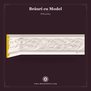 Brâu Decorativ din Poliuretan cu Relief Floral 13 cm