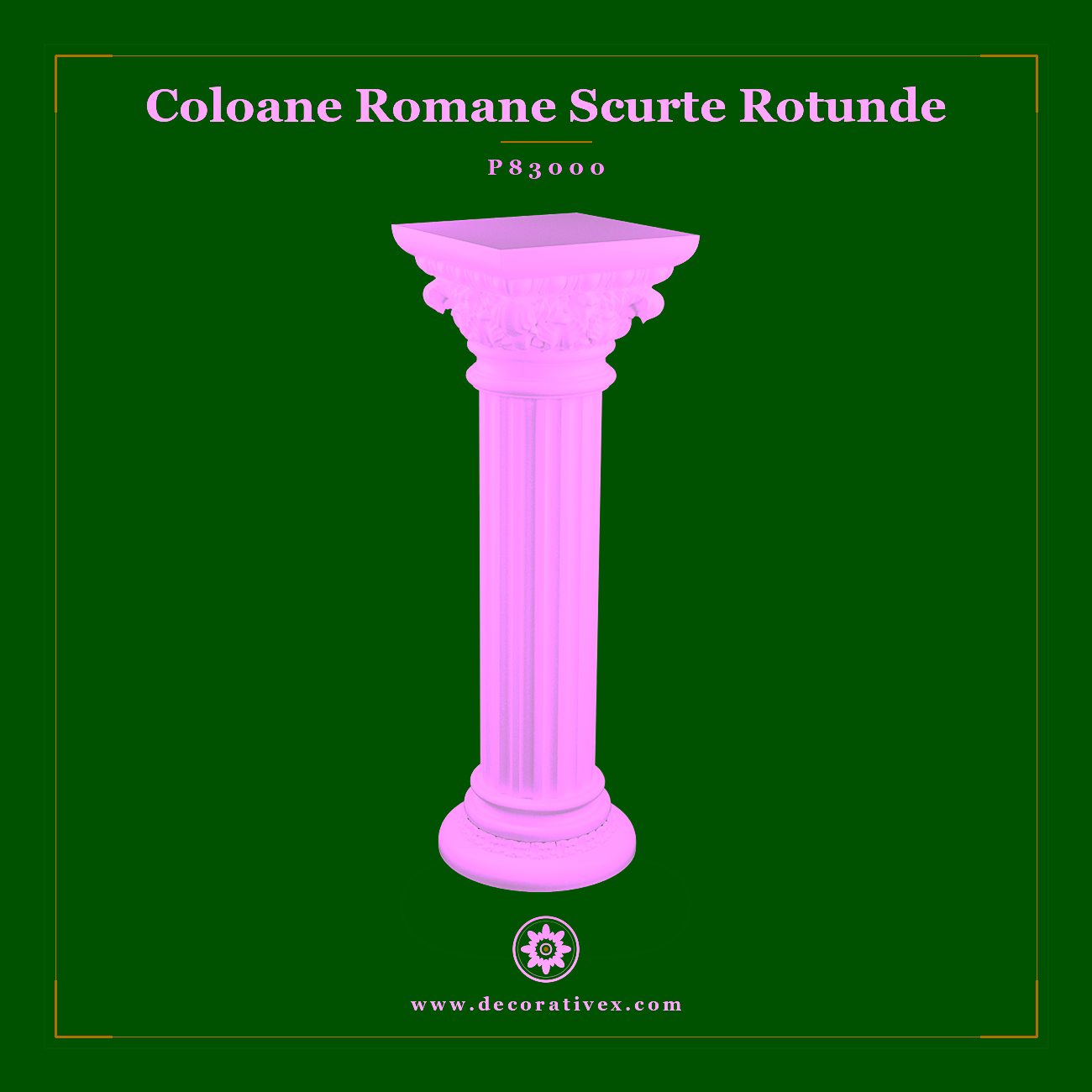 Coloană Scurtă Stil Roman din Poliuretan 36×107 cm