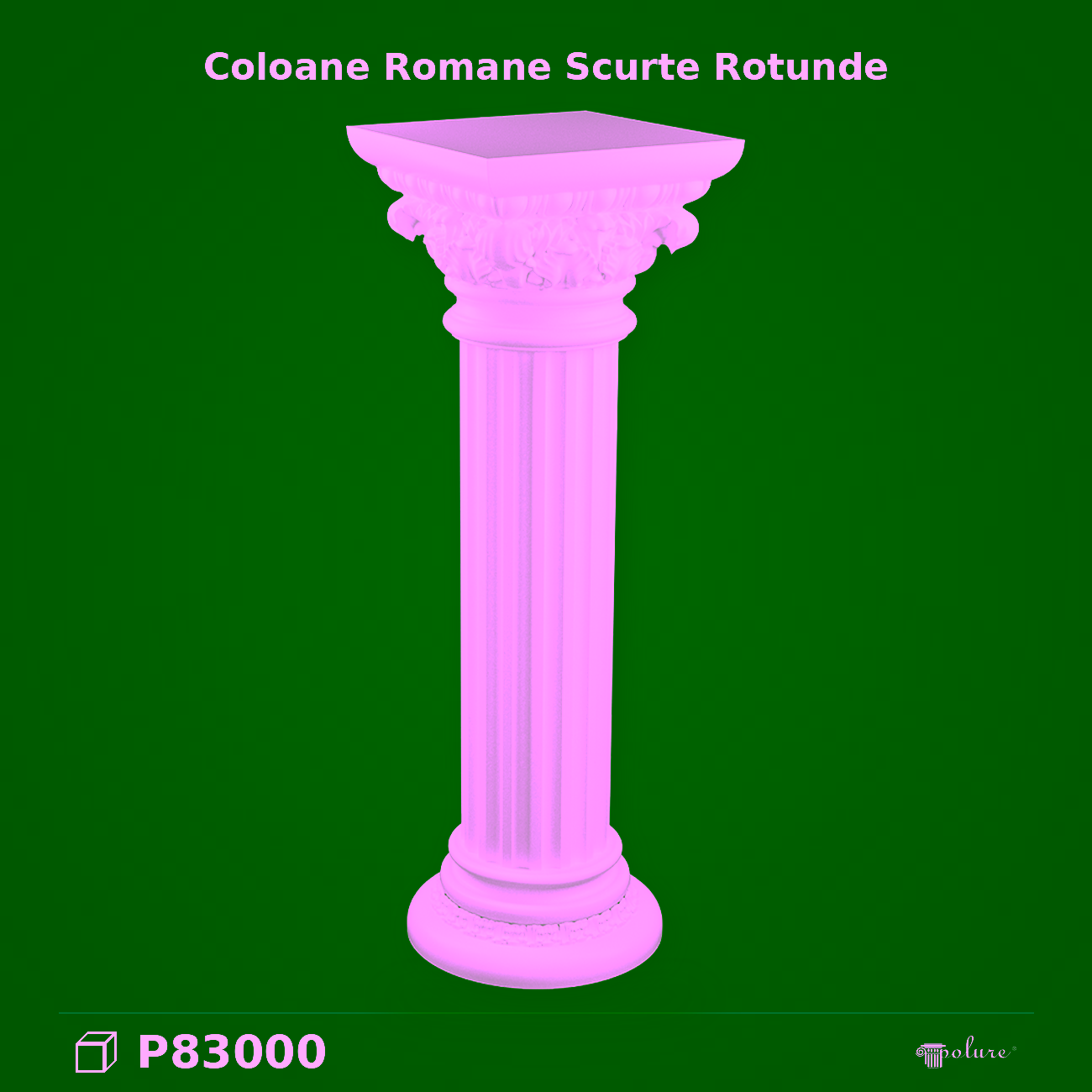 Coloană Scurtă Stil Roman din Poliuretan 36×107 cm