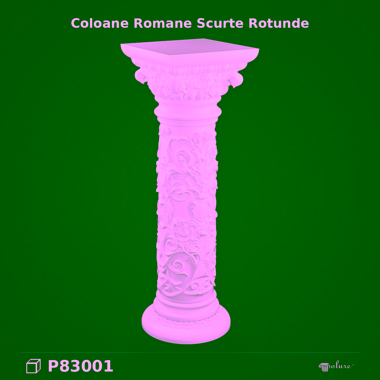 Coloană Scurtă Romană din Poliuretan pentru Decor 36×108 cm